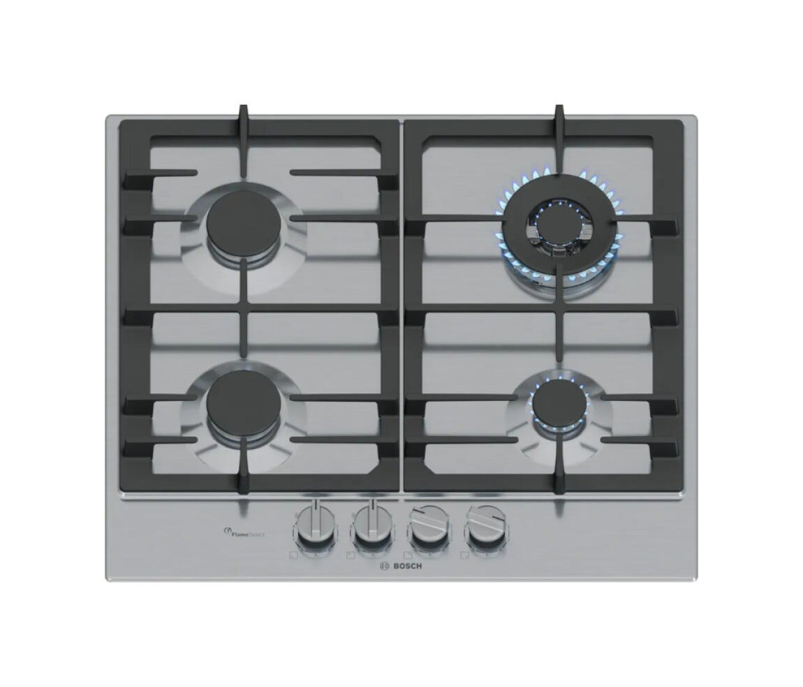 Bosch PCH6A5I95 6 Piano cottura a gas cm. 58 - inox