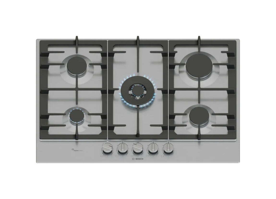 Bosch PCQ7A5I95 6 Piano cottura a gas cm. 78 - inox