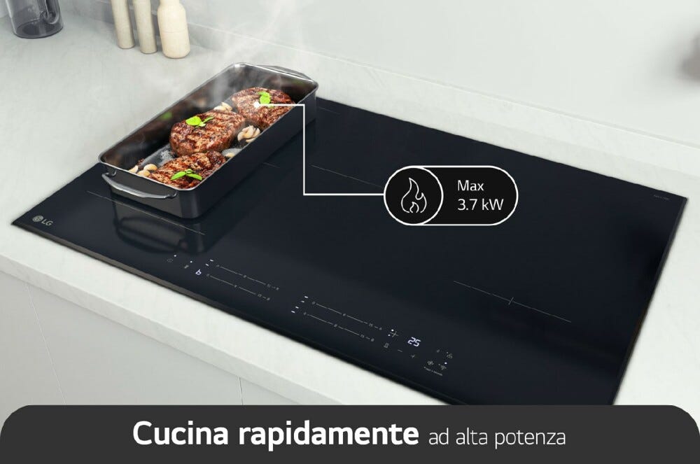 LG CBIZ3035B Piano cottura a induzione cm. 80 - vetroceramica nero
