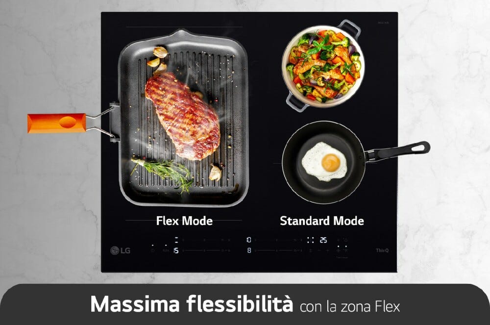 LG CI7Z2438BA Piano cottura a induzione cm. 60 - vetroceramica nero