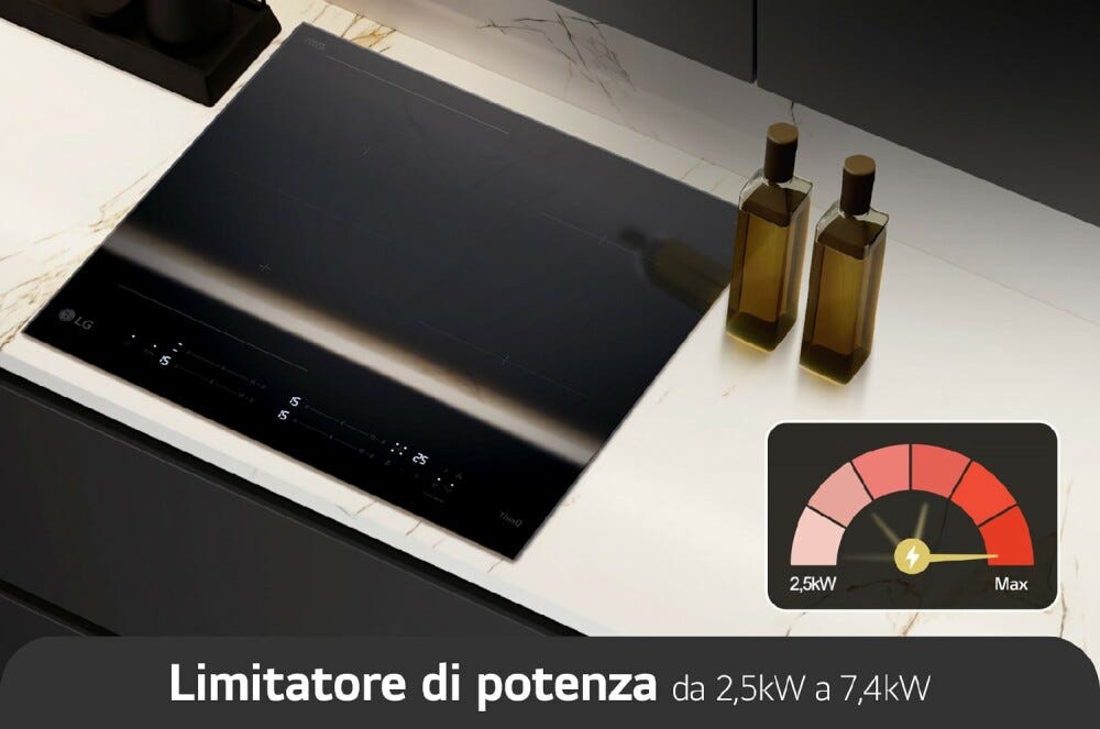 LG CI7Z2438BA Piano cottura a induzione cm. 60 - vetroceramica nero