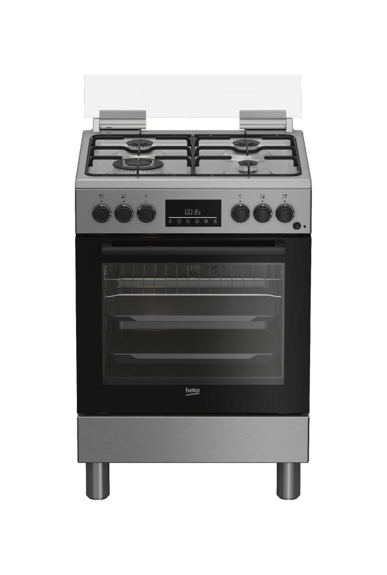 Beko FBE62310GX Cucina da accosto cm. 60 - 4 fuochi gas + 1 forno elettrico - inox