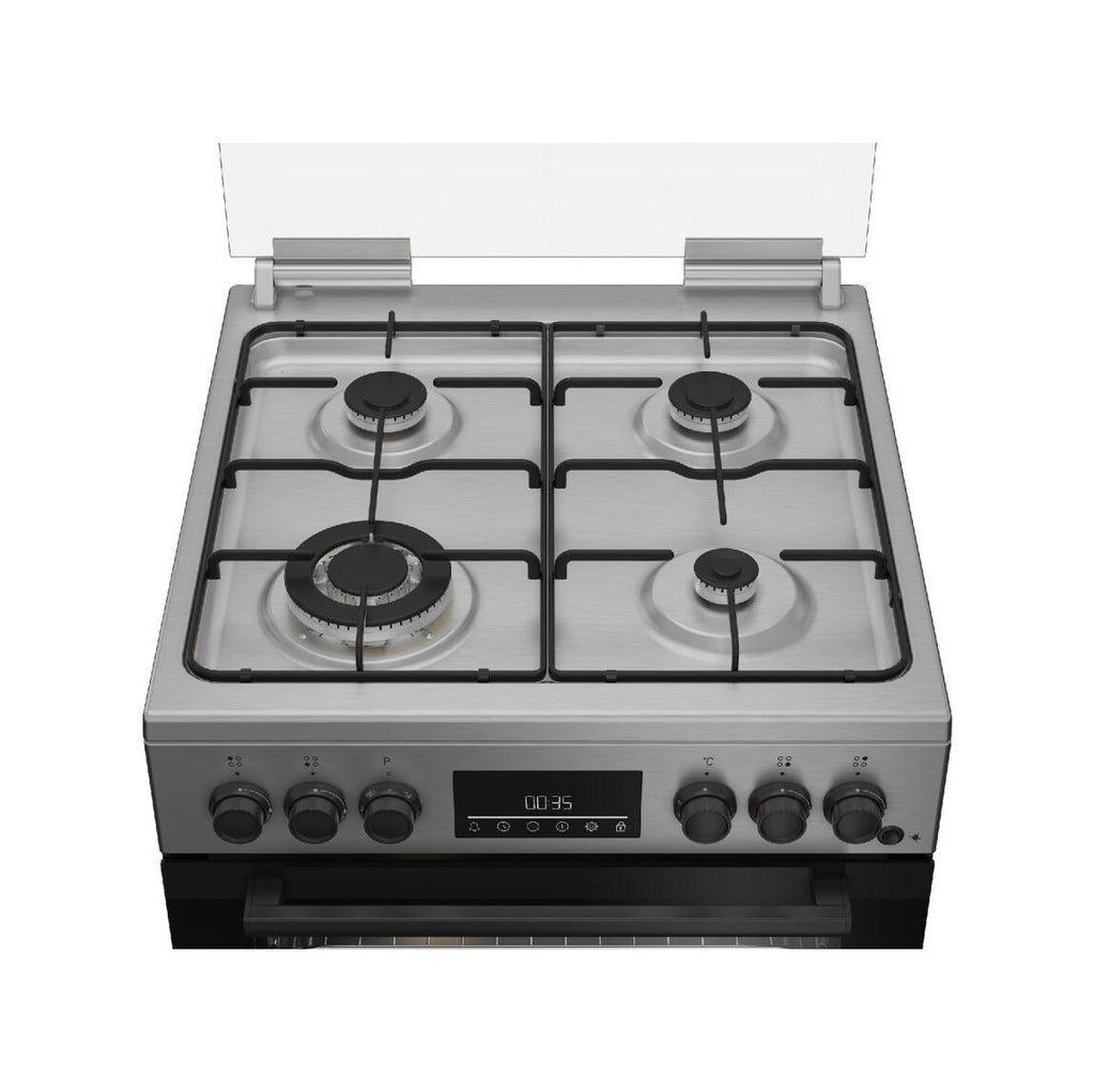 Beko FBE62310GX Cucina da accosto cm. 60 - 4 fuochi gas + 1 forno elettrico - inox