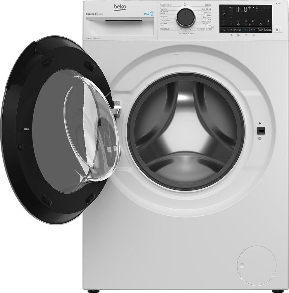 Beko URBWT312S b300 Lavatrice cm. 60 - capacità 12 kg - bianco