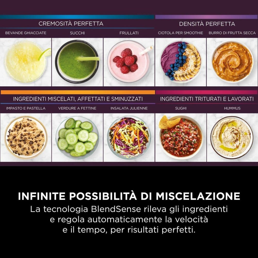 Ninja TB401EU Detect Robot da cucina multifunzione ad alta potenza 2.1 l. - nero