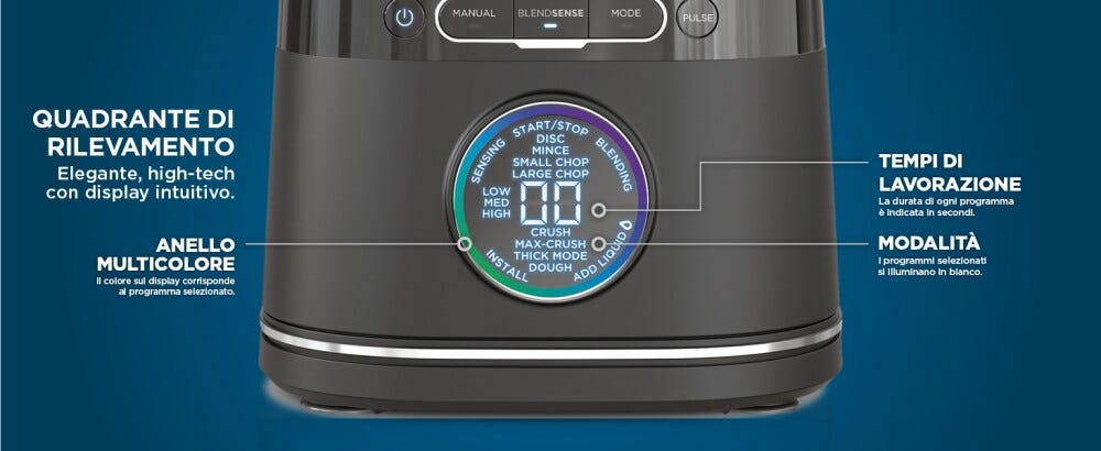 Ninja TB401EU Detect Robot da cucina multifunzione ad alta potenza 2.1 l. - nero