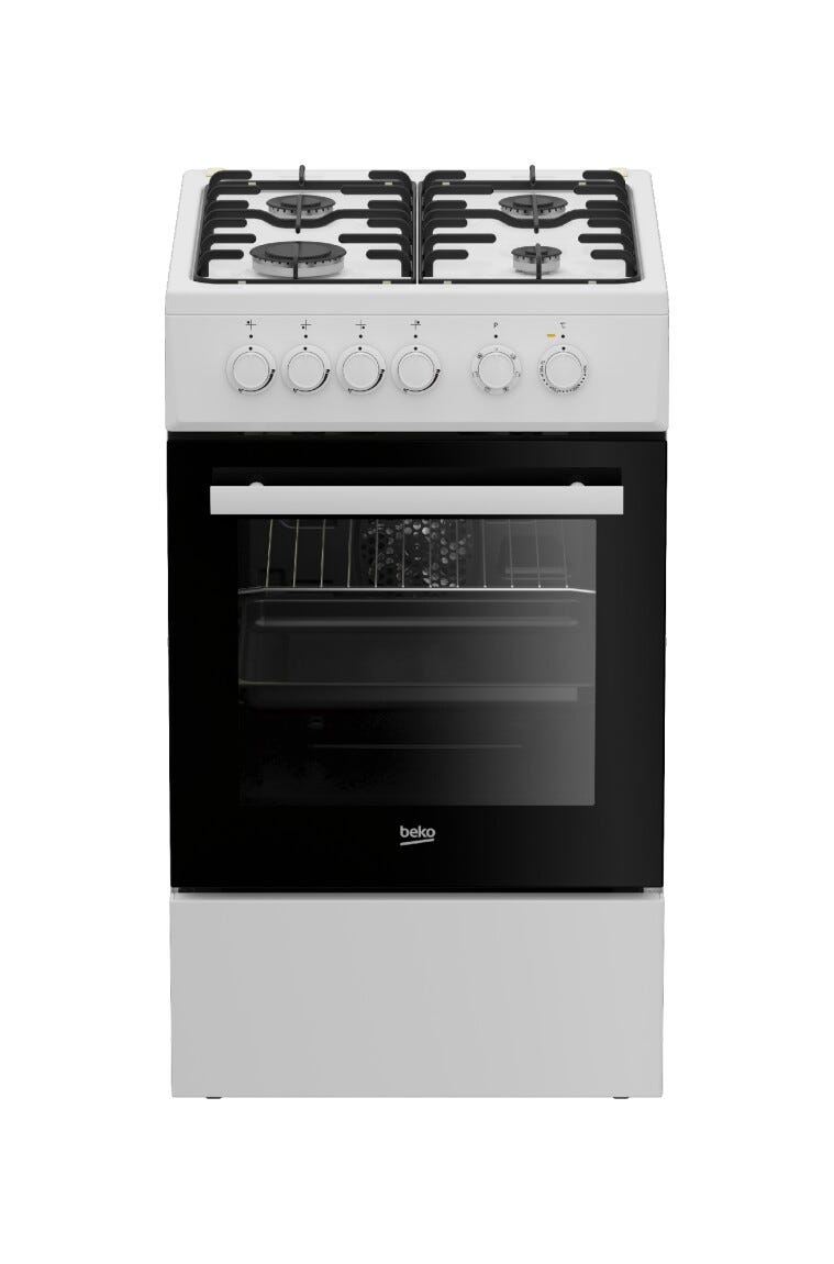 Beko FSE52029DWD Cucina da accosto cm. 50 - 4 fuochi gas + 1 forno elettrico - bianco