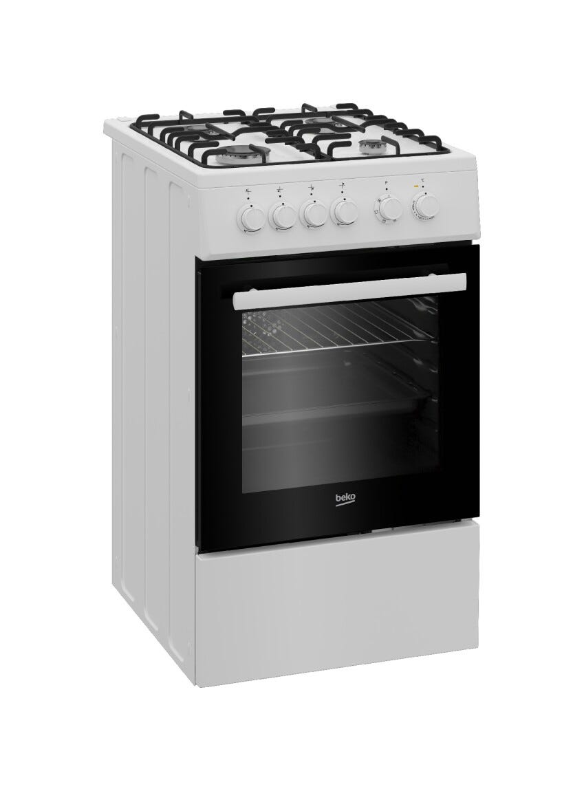 Beko FSE52029DWD Cucina da accosto cm. 50 - 4 fuochi gas + 1 forno elettrico - bianco