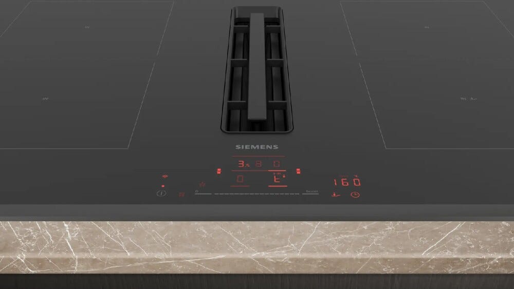 Siemens ED851HQ26E iq500 Piano cottura a induzione con cappa integrata cm. 80 - vetroceramica nero