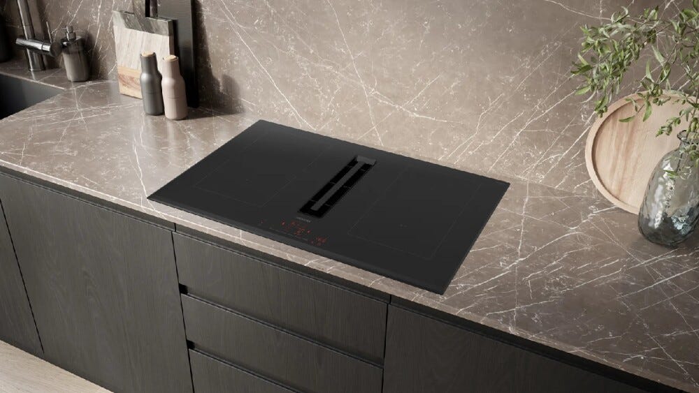 Siemens ED851HQ26E iq500 Piano cottura a induzione con cappa integrata cm. 80 - vetroceramica nero