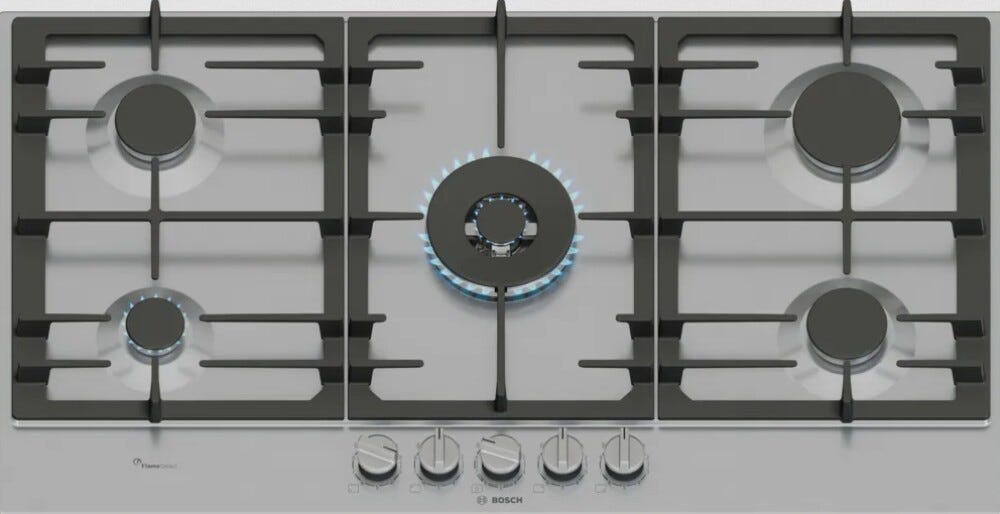 Bosch PCR9A5I90 Piano cottura a gas cm. 92 - inox