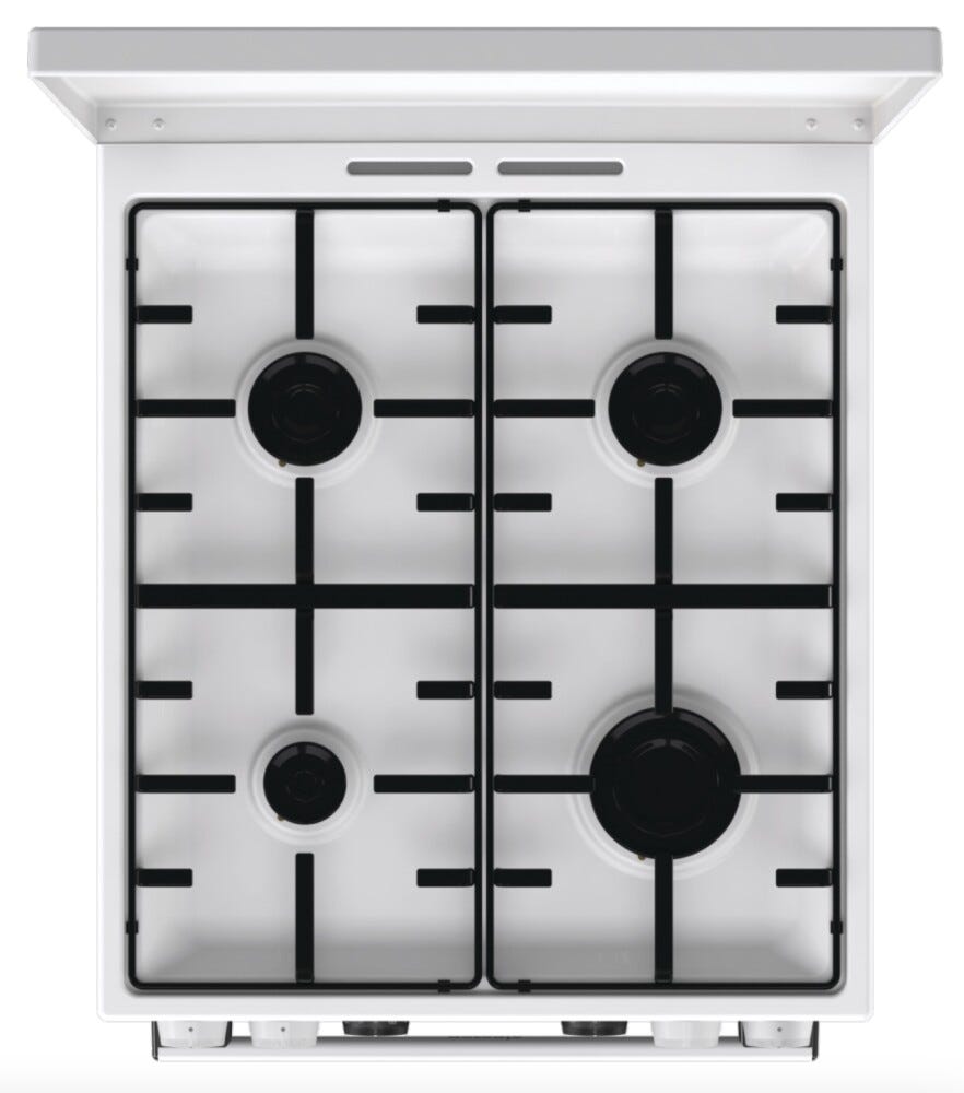 Gorenje GK5C63WH Cucina da accosto cm. 50 - 4 zone a gas + 1 forno elettrico - bianco