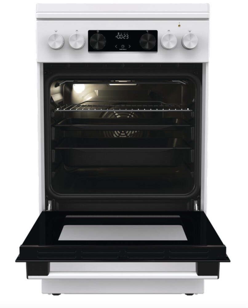 Gorenje GK5C63WH Cucina da accosto cm. 50 - 4 zone a gas + 1 forno elettrico - bianco