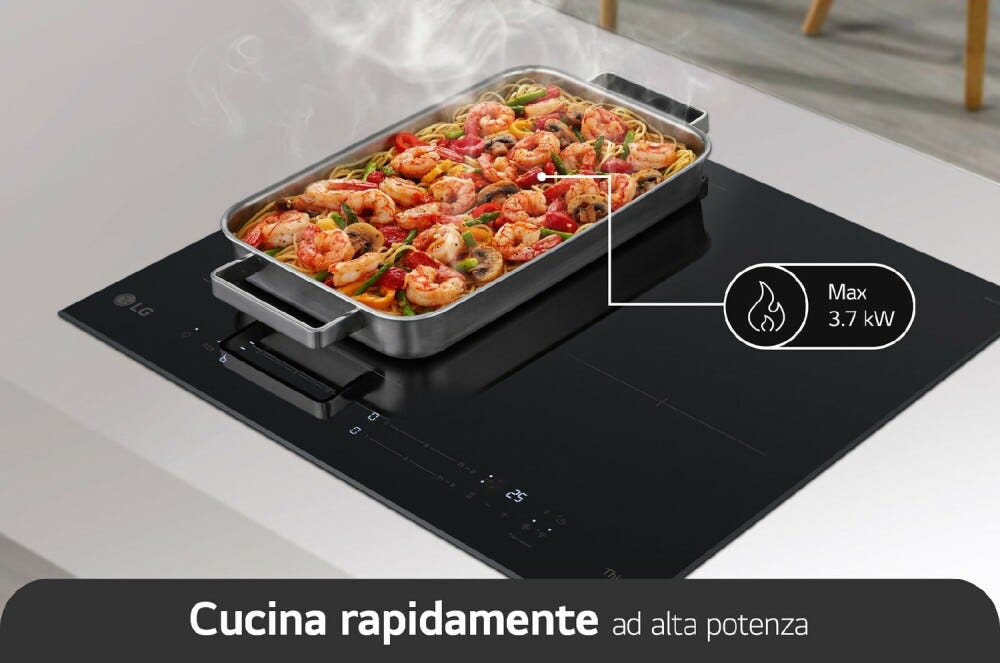 LG CI7Z2435BA Piano cottura a induzione cm. 60 - vetroceramica nero