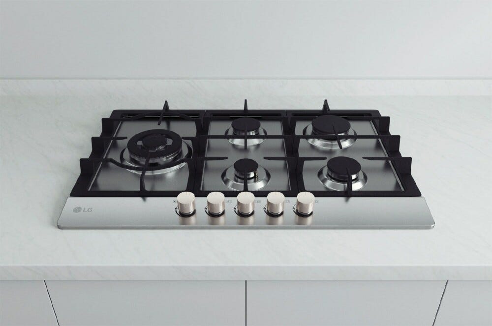 LG CBGZ3016S Piano cottura a gas cm. 75 - inox
