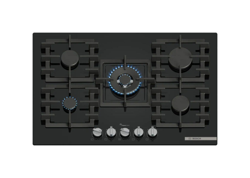 Bosch PPQ7A6I40 6 Piano cottura a gas cm. 75 - vetro temperato nero