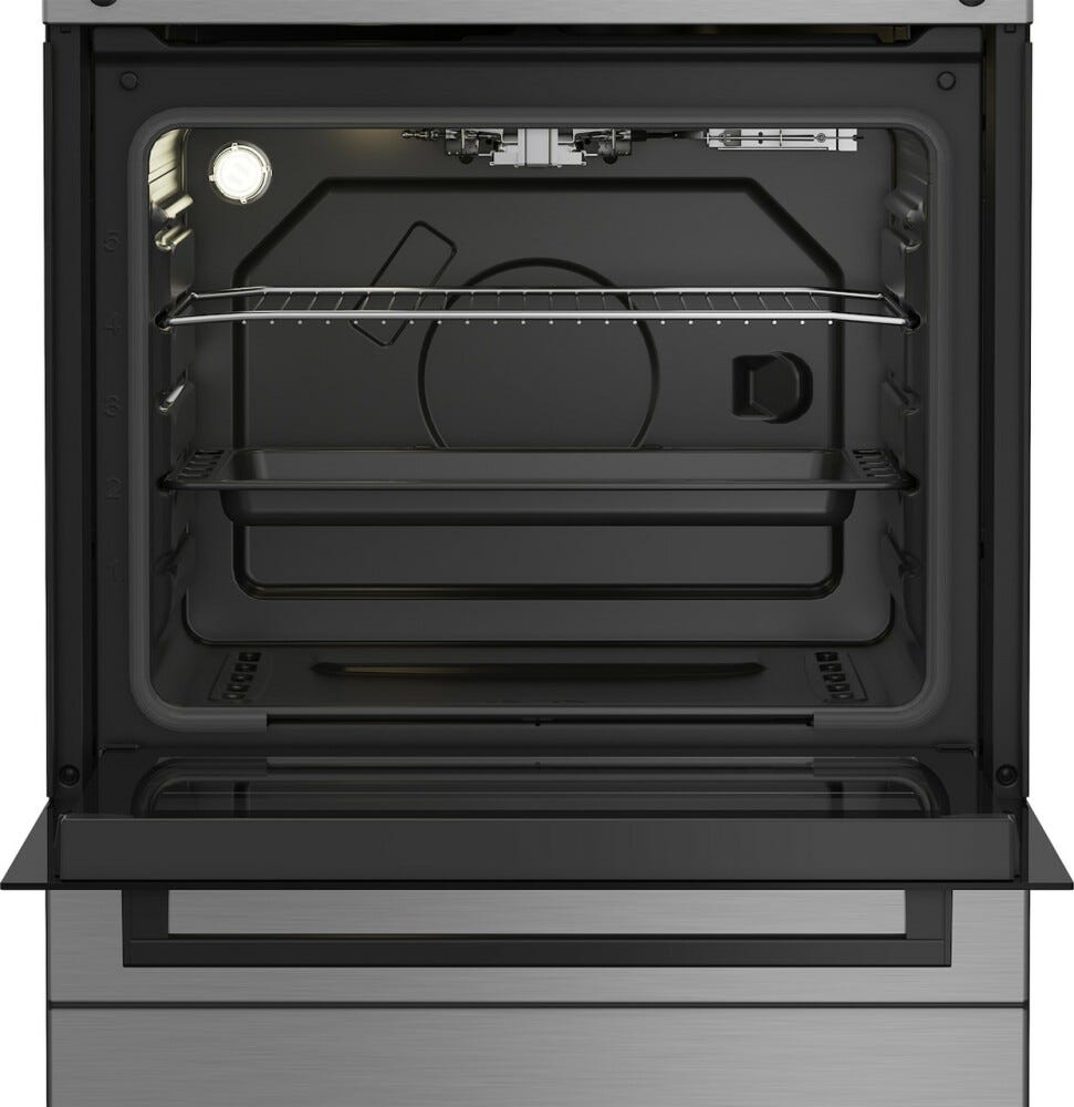 Beko FBG62010DX Cucina da accosto cm. 60 - 4 fuochi gas + 1 forno elettrico - inox