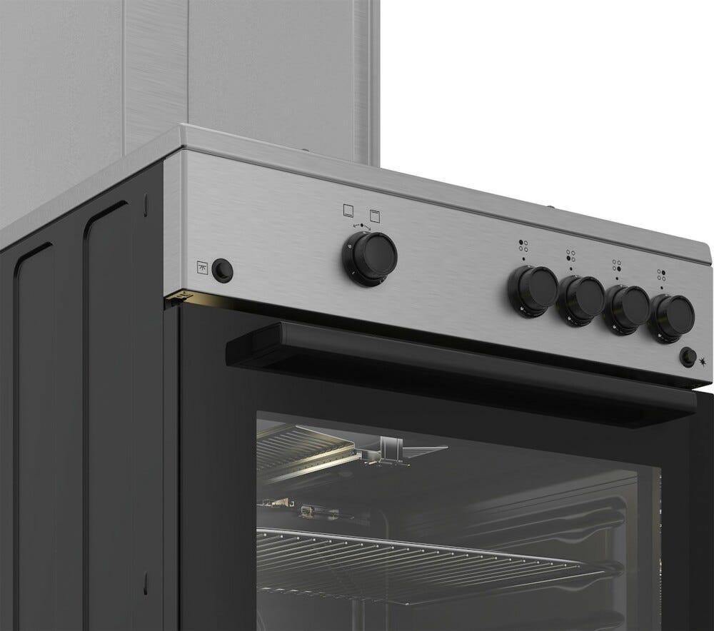 Beko FBG62010DX Cucina da accosto cm. 60 - 4 fuochi gas + 1 forno elettrico - inox