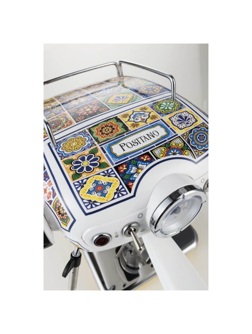 Ariete 1389/1P Positano Macchina per caffè espresso - bianco/giallo