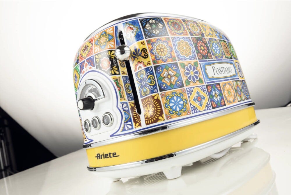 Ariete 0155/0P Positano Tostapane a 2 scomparti - giallo