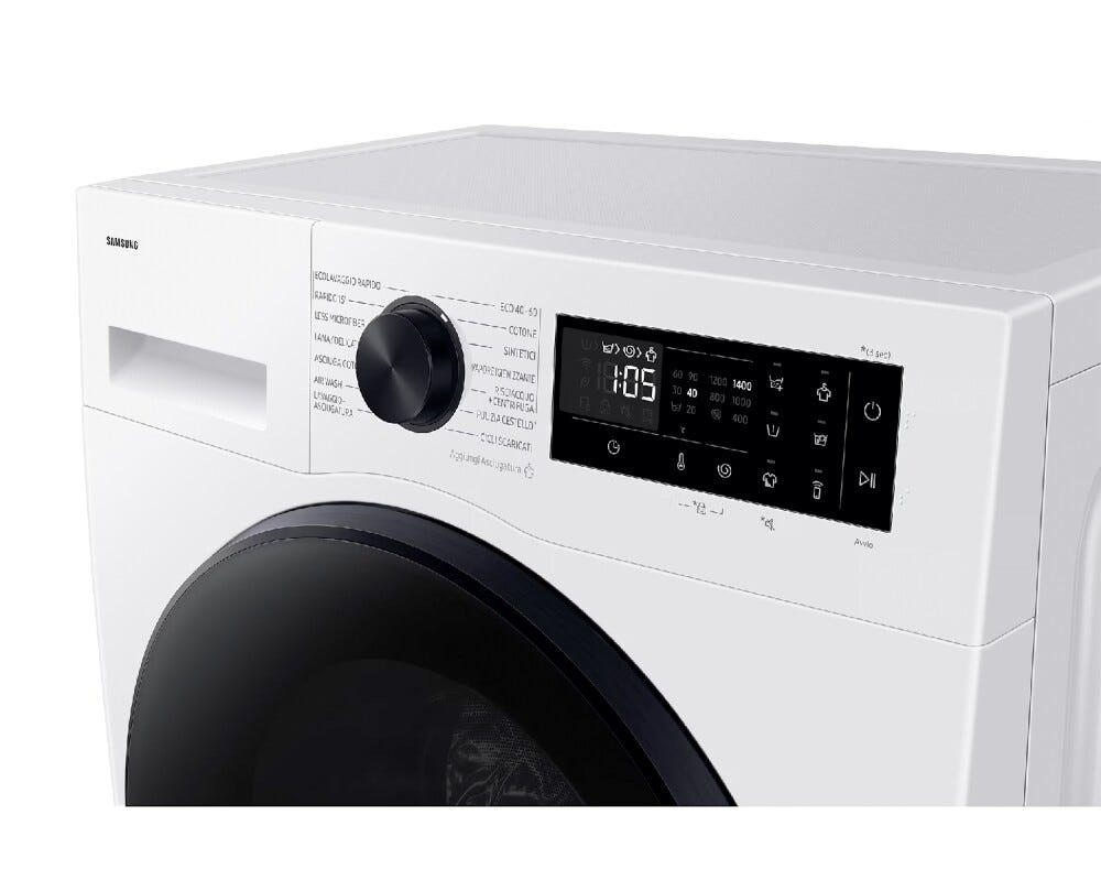 Samsung WD90DG5G34BEET Crystal Clean Lavasciuga slim cm. 60 - lavaggio 9 kg - asciugatura 5 kg - bianco