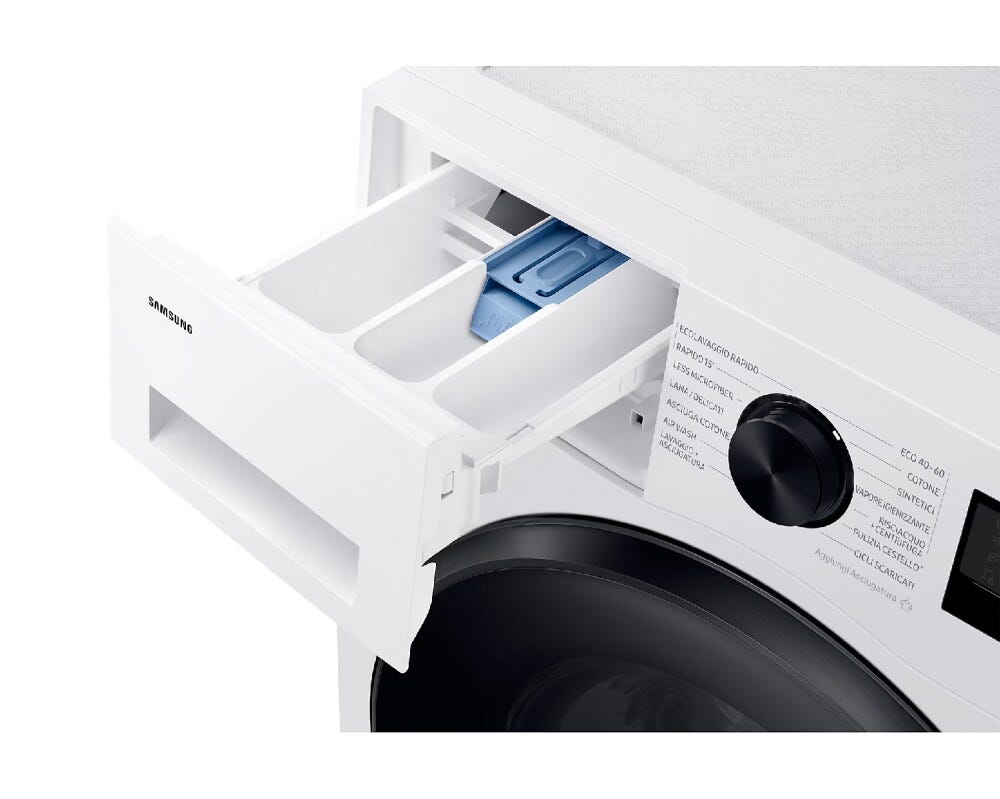 Samsung WD90DG5G34BEET Crystal Clean Lavasciuga slim cm. 60 - lavaggio 9 kg - asciugatura 5 kg - bianco