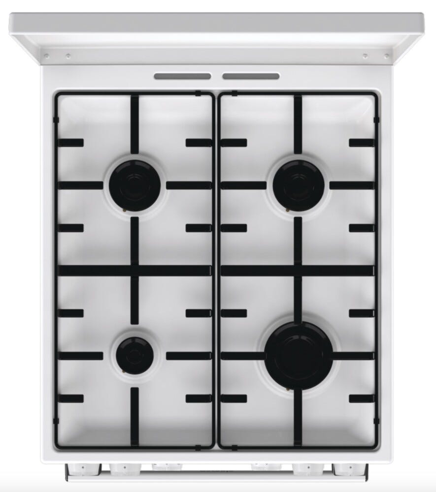 Gorenje GK5A22WH G400 Cucina da accosto cm. 50 - 4 zone a gas + 1 forno elettrico - bianco