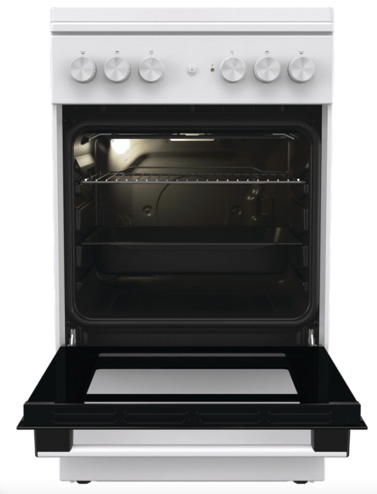 Gorenje GK5A22WH G400 Cucina da accosto cm. 50 - 4 zone a gas + 1 forno elettrico - bianco