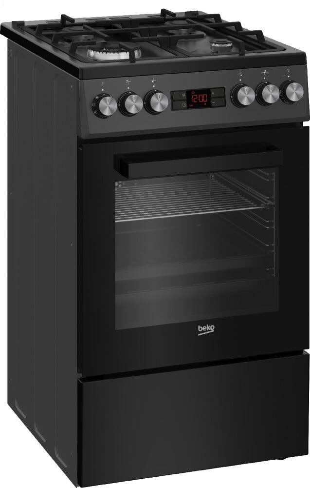 Beko FSM51330DAOT Cucina da accosto cm. 50 - 4 fuochi gas + 1 forno elettrico - antracite