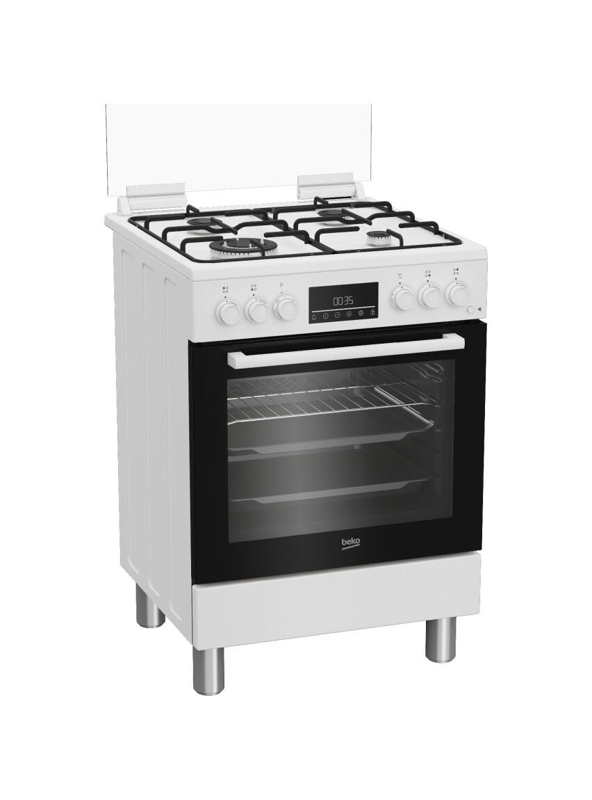 Beko FBE62310GW Cucina da accosto cm. 60 - 4 fuochi gas + 1 forno elettrico - bianco