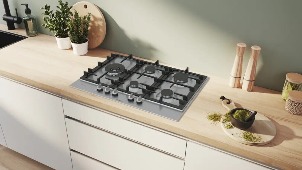 Bosch PCS7A5I90 6 Piano cottura a gas cm. 75 - inox