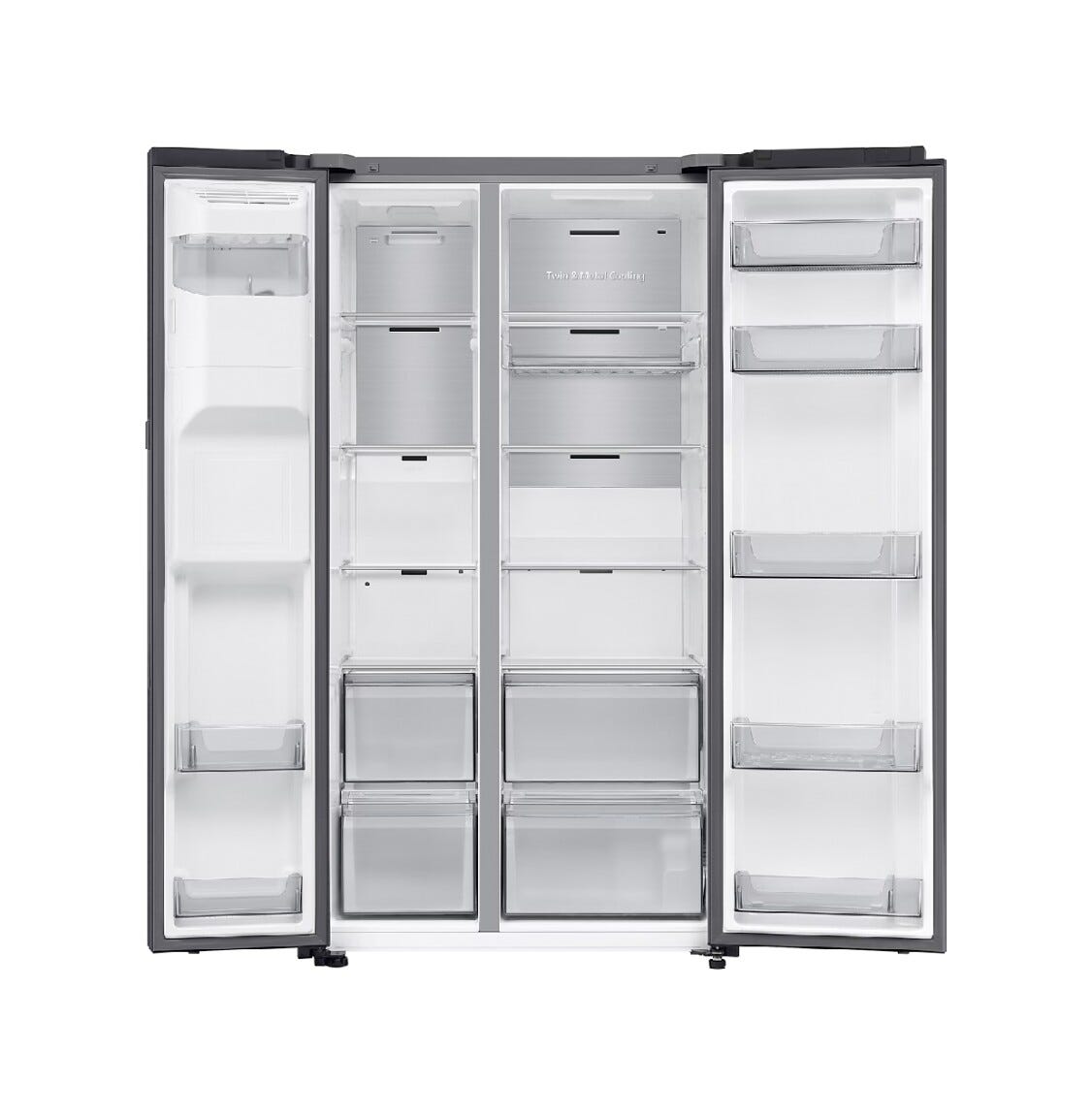 Samsung RS80F66KBFEF Frigorifero con congelatore side by side cm. 91 h. 178 - lt. 634 - black