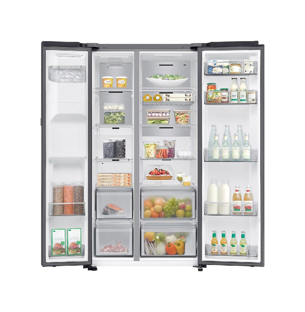 Samsung RS80F66KBFEF Frigorifero con congelatore side by side cm. 91 h. 178 - lt. 634 - black