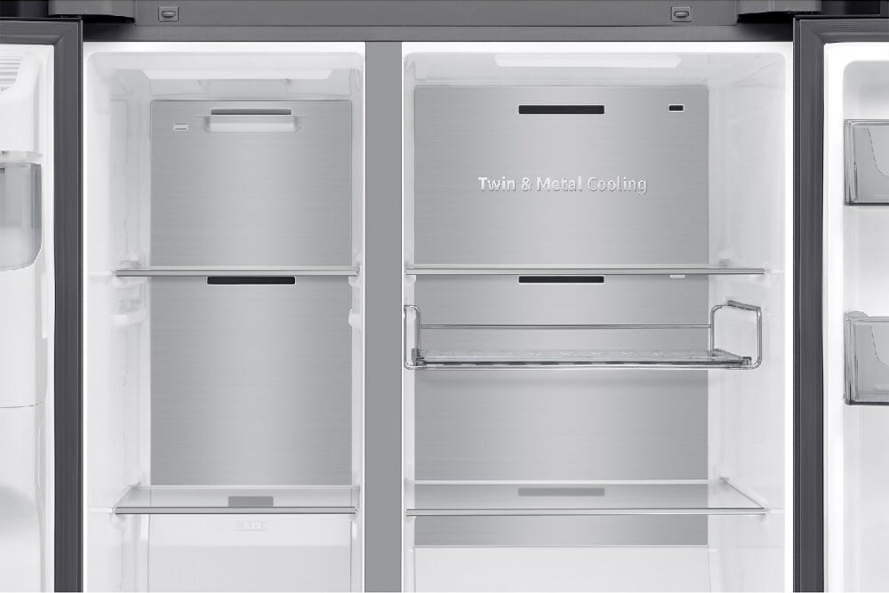 Samsung RS80F66KBFEF Frigorifero con congelatore side by side cm. 91 h. 178 - lt. 634 - black