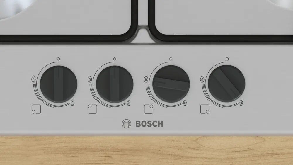 Bosch PGP6B5K85 4 Piano cottura a gas cm. 58 - inox