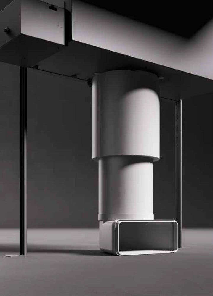 Falmec BRERA 90 COOKING SYSTEM Piano cottura a induzione cm 90 in vetroceramica nero lucido con cappa integrata da 800 m3/h
