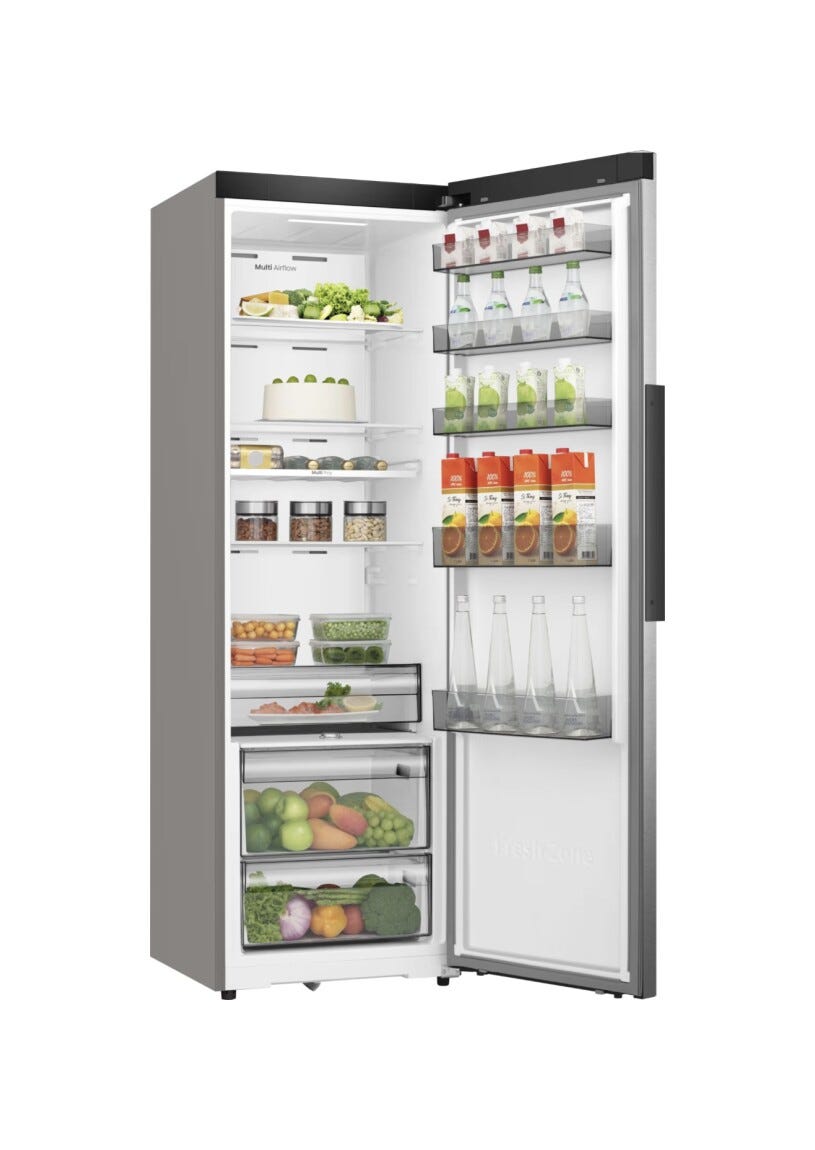 Hisense RL3K370SEIE Frigorifero a libera installazione cm. 60 h. 186 - lt. 312 - inox