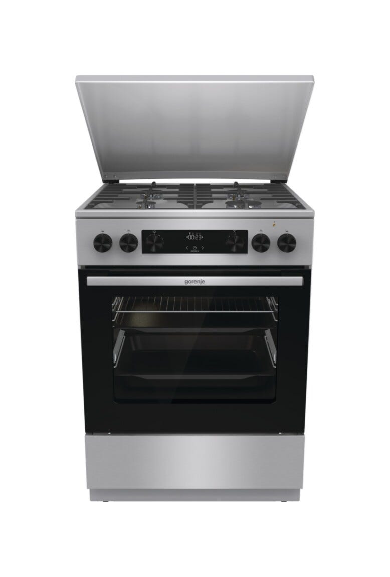 Gorenje GKS6C71XF G600 Cucina da accosto cm. 60 - 4 zone a gas + 1 forno elettrico - grigio