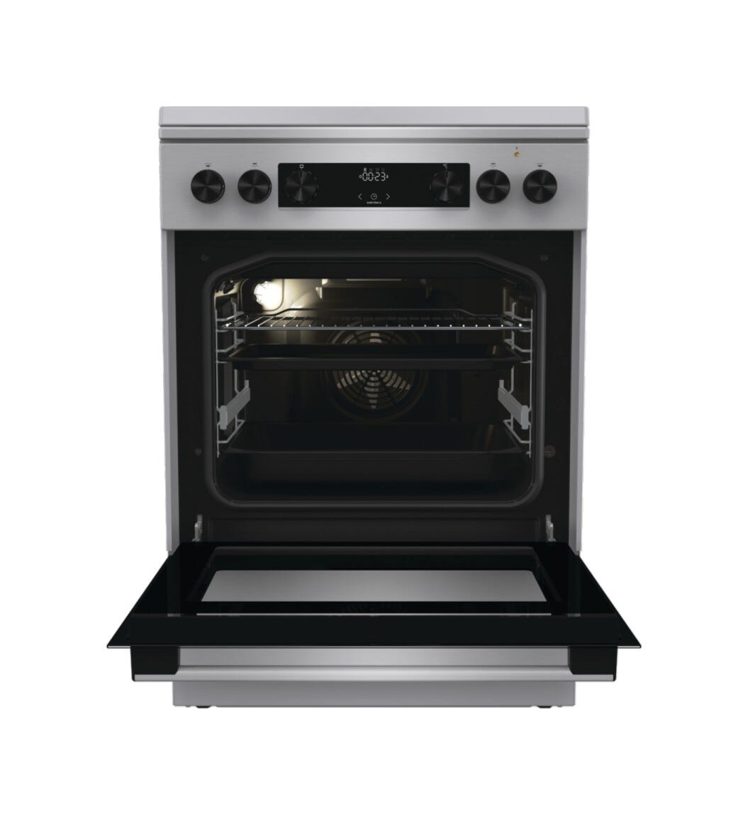 Gorenje GKS6C71XF G600 Cucina da accosto cm. 60 - 4 zone a gas + 1 forno elettrico - grigio
