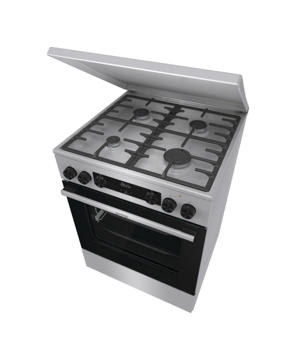 Gorenje GKS6C71XF G600 Cucina da accosto cm. 60 - 4 zone a gas + 1 forno elettrico - grigio