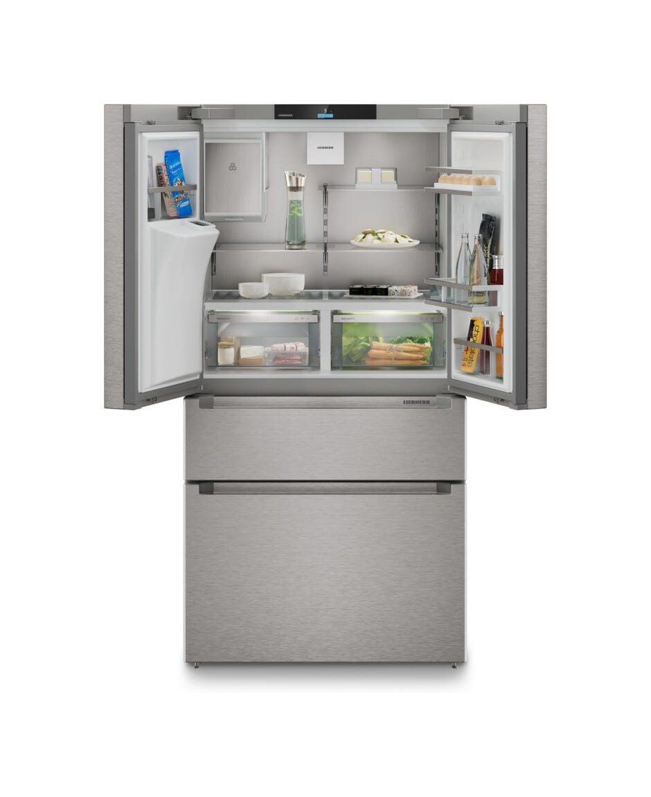 Liebherr MBsddi9528 Plus Frigorifero con congelatore a libera installazione french door cm. 91 h. 181 - lt. 538 - argento