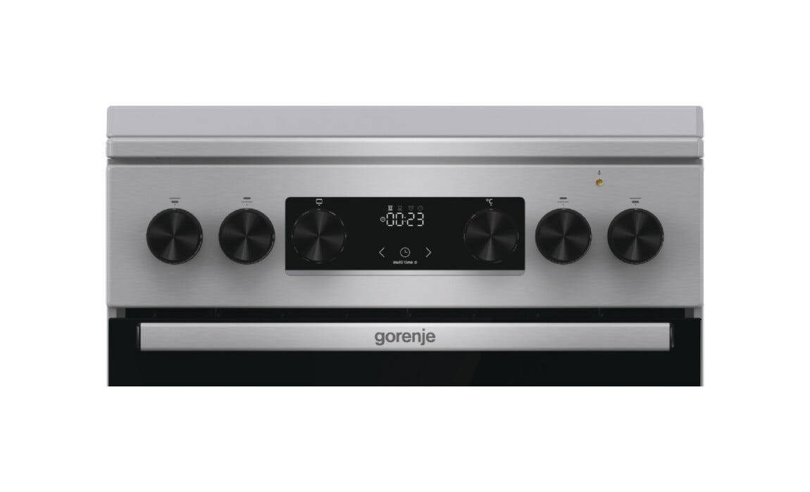 Gorenje GKS5C71XF Cucina da accosto cm. 50 - 4 zone a gas + 1 forno elettrico - inox