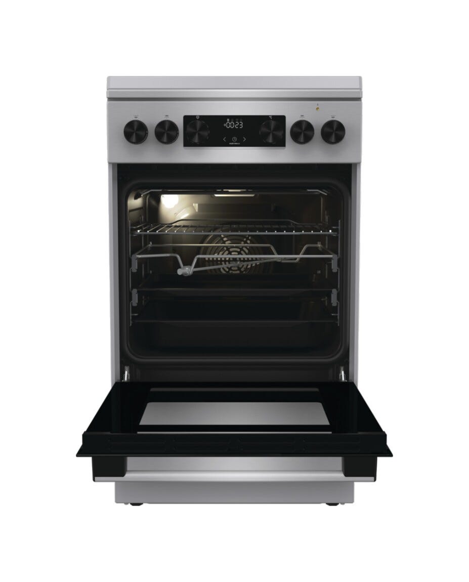 Gorenje GKS5C71XF Cucina da accosto cm. 50 - 4 zone a gas + 1 forno elettrico - inox