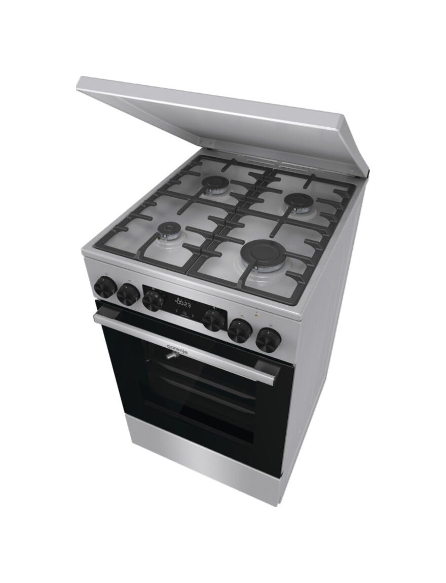 Gorenje GKS5C71XF Cucina da accosto cm. 50 - 4 zone a gas + 1 forno elettrico - inox