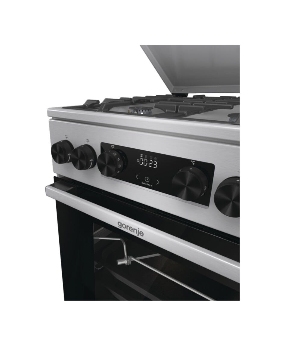 Gorenje GKS5C71XF Cucina da accosto cm. 50 - 4 zone a gas + 1 forno elettrico - inox