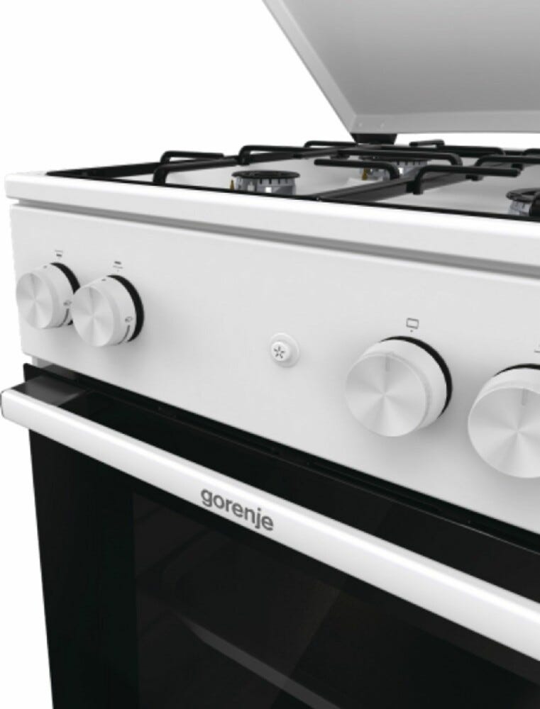 Gorenje GG5A14WJ Cucina da accosto cm. 50 - 4 zone a gas + 1 forno a gas - bianco