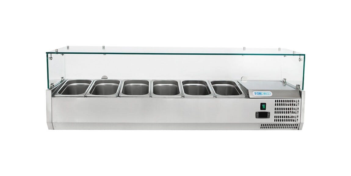 Fimar G-VRX1400-330 Forcold Vetrina refrigerata pizza statica - inox
