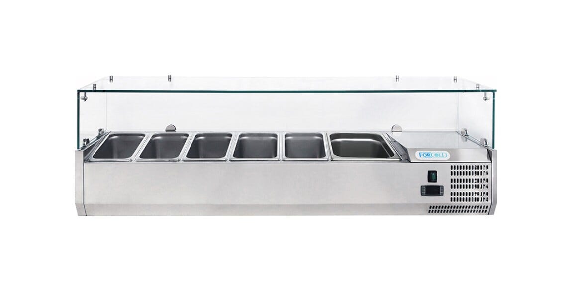 Fimar G-VRX1500-380 Forcold Vetrina refrigerata pizza statica - inox