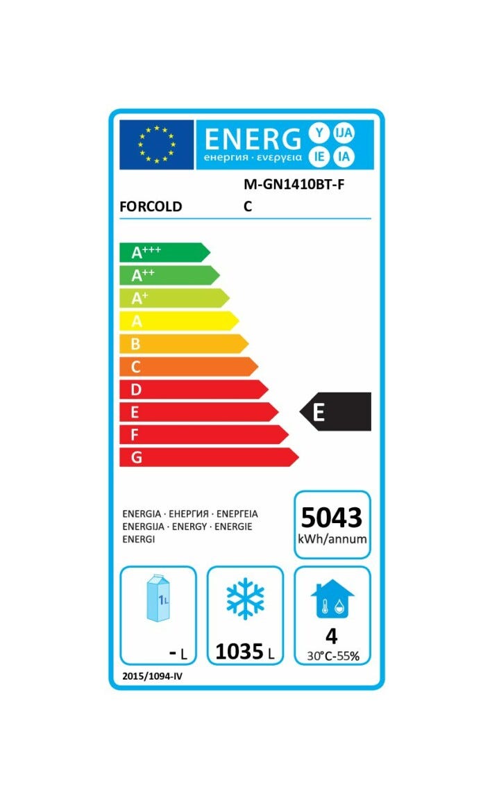 Fimar M-GN1410BT-FC Forcold Armadio refrigerato ventilato lt. 1300 - inox