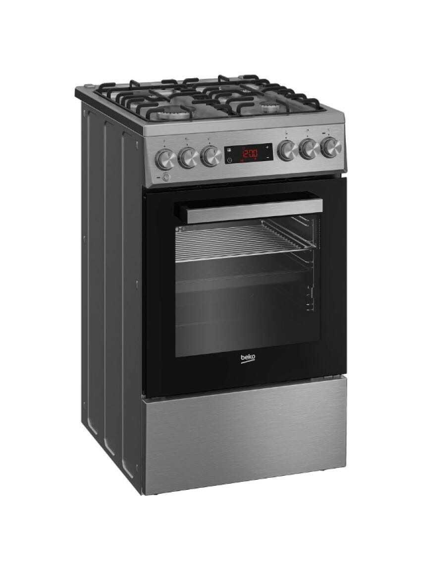 Beko FSM52320TXDT Cucina da accosto cm. 50 - 4 fuochi + 1 forno elettrico - inox
